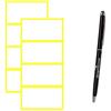Gicaprice ETICHETTE ADESIVE BIANCHE PATINATE, ALTA QUALITA', PER USO UFFICIO - SCUOLA - CUCINA - CONGELATORE - SPEDIZIONE + PENNA TOUCH OMAGGIO (500 ETICHETTE 50 X 25 mm + PENNA)