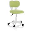 HJH Office KIDDY TOP W sedia da scrivania per bambini sedia girevole in tessuto, cresce con il bambino, verde, 736427