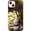 Personalaizer Custodia Dragon Ball Z Goku Super Saiyan SS3 per iPhone 15 - Cover in silicone TPU flessibile trasparente - Licenza ufficiale