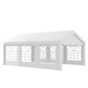 Outsunny Gazebo da Esterno Tendone per Feste Matrimonio Telaio in Acciaio Bianco (6m x 4.05m x2.8m)|Aosom