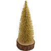 Albero Abete innevato oro cm 11h