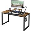 Yaheetech - Scrivania per Computer Tavolo Porta pc Postazioni di Lavoro Mobile da Ufficio Studio Tavolo per Laptop in Stile Industriale 140 x 60 x 89