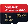GielleService Scheda Memoria Sandisk Extreme Pro Scheda SDXC 1TB U3 V30 A2 Classe 10 170MB/s + Adattatore SD