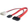 AKYGA AK-CA-45 Slimline SATA (w) / SATA (w) / Molex Stecker Adapter
