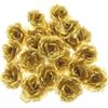 JZK 20 x teste di rosa artificiali in oro finto fiore decorazione di nozze per San Valentino addio al nubilato