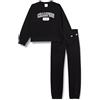 Champion Legacy Sweatsuits G-Bookstore Logo Graphic Ultralight Powerblend Fleece Crewneck Tuta Sportiva, Nero, 15-16 Anni Bambina