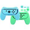 FYOUNG Joy-Con Grips, FYOUNG Kit di Impugnatura Resistente All'usura Confortevole Controller Joy-Con Aggiornato Con Grip a 6 Pollici per Nintendo Switch Joy-Con Gampad Pacco da 2 (Azzurro, Verde Chiaro)