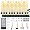 ZIYOUDOLI, candele natalizie a LED 30x, senza fili, con telecomando, batteria AAA, scintillanti, dimmerabili, timer, luci per albero di Natale, lucine per feste di Harry Potter, Halloween, decorazioni