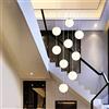 H.W.S Lampada A Sospensione Moderna Scala Da Palla Sospesa Luce Tavolo Pranzo G9 Lampadario Regolabile In Altezza Soggiorno Villa Cucina Sala Lustro Decorativo(9 flammig)