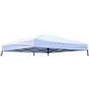 Trademark Innovations Gazebo Quadrato di Ricambio per tettoia inclinata da 25,4 cm, 20,3 x 20,3 cm, Colore Bianco Argento