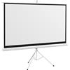 HOMCOM Schermo per Proiettore 84"Pollici è pieghevole con Treppiede Regolabile, in Plastica e Metallo, 200x8x118cm, Bianco| Aosom Italy