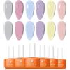 TONITU G · Tonitu G Smalti Semipermanenti Per Unghie Set 6 Colori di Smalto in Gel Kit, Design per Nail Art Popolare Removibile Soak off UV LED, per Manicure Fai-da-Te a Casa e in Salone, Regali per Donne