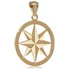 NKlaus ciondolo a catena rosa dei venti 15mm 333 oro giallo 8 carati bussola piccola amuleto 8306
