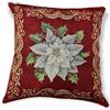 generico Cuscino natalizio in gobelin federa 47x47 cm Tema Stella di Natale (rosso)