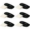 FABER-CASTELL - Gomma Sleeve Mini nera, 6 pezzi | Cancellazione pulita e senza sbavature in formato compatto