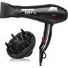 GRT PRO Phon per Capelli Asciugacapelli Professionale 3500W, Ion negativo e Temperatura Costante, Asciugatura Rapida e Delicata Asciugatrice per Capelli con Diaframma e Concentratore