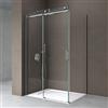 doporro Box Doccia 80x120x195 cm in Vetro Temperato Trasparente 8 mm Porta Scorrevole con Maniglie e Profili Cromati, Trattamento Anticalcare Easy Clean - Ravenna17K