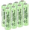 CICMOD - Batterie AAA NiMH Ricaricabili, 1,2V 600 mAh Pile ricaricabili, per Domestiche luci solari da Giardino all'aperto, Confezione da 8