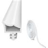 EUBSWA Guarnizione per Porta Contro Correnti D'aria, EUBSWA Qualità Gomma Guarnizione Porta per Stanza, Larghezza Scanalatura 4mm Profondità 7mm Piega 12mm, Bianco