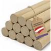Vasalat Bastoncini di legno liscio per bricolage, 100 cm x 8 mm, in legno di faggio naturale, contenuto 12 pezzi