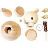 HESS SINCE 1990 Hess Holzspielzeug 40020 - Set fai da te con palline in legno, motivo: Babbo Natale con scopa, 11 pezzi, decorazione per il fai da te per l'Avvento e il Natale dei Monti Metalliferi