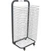 READY 2 LEARN Stendibiancheria per arte, robusto organizer per quadri e disegni, 25 ripiani, in acciaio, 4 ruote, 2 ruote bloccabili, 96 cm di altezza x 45 cm di larghezza