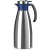 Emsa Soft Grip N4120400 - Thermos da 1,5 litri, in acciaio inox, 12 ore caldo + 24 ore di freddo, a prova di perdite, impugnatura antiscivolo, colore blu