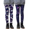 Happy Cherry Leggings Bambina Invernali Pacco da 2 Leggins Felpati Lunghi Ragazza Termici Pantaloni Caldi Stampati con Vita Elastica 2-3 Anni