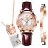 OLEVS Orologi Il nuovo quadrante a sabbie mobili fluirà Set Regali per Donna, Orologio Collana