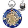 Tiong Orologio da taschino Alice nel paese delle meraviglie con carillon a manovella, con catena, regalo di compleanno e laurea
