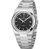 PAGRNE DESIGN Mens Orologi Automatici Orologio In Acciaio Inox Data Impermeabile Luminoso Orologio Business Casual Orologi Da Polso Nero