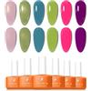 TONITU G · Tonitu G Smalti Semipermanenti Per Unghie Set 6 Colori di Smalto Gel Kit, Design per Nail Art Popolare Removibile Soak off UV LED, per Manicure Fai-da-Te a Casa e in Salone, Regali per Donne Ragazze