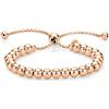 Diamond Treats Bracciale da Donna in Argento Sterling 925 Placcato in Oro Rosa, Bracciale a Palline dal Design Italiano e alla Moda. Questo Bracciale Regolabile è Il Regalo Perfetto per Le Donne.