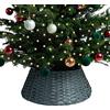RELSY - Gonna per albero di Natale, in vimini, cestino per base dell'albero di Natale, per alberi di qualsiasi dimensione (L, grigio freddo)