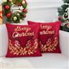 DecorMommt Natale Fodera per Cuscino 45x45 cm Rosso Set di 2 Alce Federe per Cuscino Quadrata Decorativa Fodere per Cuscini Moderne in Velluto per Camera da Letto Soggiorno Copricuscini Natale Decorazioni Casa