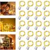 YOUNLEN 20 pezzi LED Stringa Luci a Batteria, 2 Metri 20LED Luci Stringa, Rame filo Ghirlanda Catena Luminose Lucine Fata Luci per Natale Matrimonio Decorative Festa Interno（Bianco Caldo）
