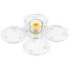 SWAWIS 5 Pezzi Piatto Porta Candele Vetro Trasparente, Ø 10cm Portacandele Rotondo in Vetro, Sottobicchiere in Vetro, Piatto Candela per Candele Cucina Sala da Pranzo (Diametro Interno 7,8 cm)