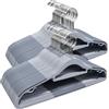 ABHENG Grucce in plastica, 50 Pezzi, Durevole,robuste, resistenti, Salvaspazio, Antiscivolo, Gancio girevole 360°, Ideato per T-shirt, Cappotti, Abiti, Camicette, Pantaloni, Giacca, Grigio, APY0350G