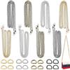 XSHAO® 8 Pezzi Catene per Borse a Tracolla, Catena Borsa Oro 120 cm Con 16 Anelli a D per Borsa a Tracolla Portafogli Frizioni (Colore Oro/ Argento/ Bronzo/ Pistola)
