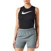 Nike CZ9574 W NK Tempo Luxe 2IN1 Short Pantaloncini Donna Smoke Grey/Smoke Grey/Reflective Silv S