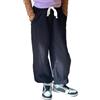 Rolanko Pantaloni in Pile per Bambine, Pantaloni della Tuta Sportiva da Jogging in Cotone a Tinta Unita per Ragazze, Grigio Medio, Taglia:130