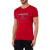 Emporio Armani Maglietta da Uomo Megalogo T-Shirt, Colore: Rosso, XL