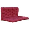 Chicreat Cuscino per bancale con schienale 120 x 80 cm/120 x 60 cm, rosso