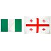 AZ FLAG Bandiera Nigeria 150x90cm - Gran Bandiera NIGERIANA 90 x 150 cm Poliestere Leggero - Bandiere & Bandiera Georgia 90x60cm - Gran Bandiera Georgiana 60 x 90 cm Poliestere Leggero - Bandiere