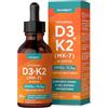 Horbäach Vitamina D3 K2 Gocce | 2000 UI D3 + 12,5 mcg K2 MK7 | Gocce liquide da 60 ml | Salute delle ossa e supporto immunitario | di Horbach