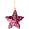 SHATCHI Stella rosa bordeaux 10,5 cm - Decorazioni da appendere per albero di Natale, ornamenti decorativi festivi pendenti per albero di Natale a tema fiaba