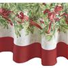 Elrene Home Fashions Holly Traditions - Tovaglia in tessuto resistente alle pieghe, rotonda, 177,8 cm, multicolore