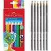 Faber-Castell 112412 Matita Colorata, 12 Pezzi & 117697 Matita Grafite, Confezione da 6