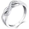 starchenie Anello a Infinito per Donna Argento 925 e Zirconia Cubica Anelli (Taglia 18)