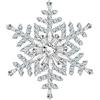 KristLand Elegante Spilla Con Fiocco Di Neve E Fiore Spilla Per Festa Di Nozze Di Natale Spilla Placcata In Platino Con Zirconi E Cristallo Austriaco